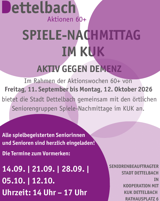 Spiele-Nachmittag im KUK (Aktionswochen 60+)